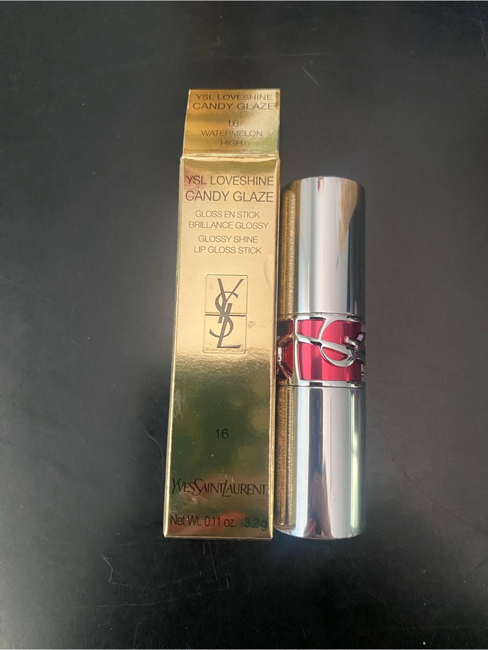 YSL CANDY GLAZE LIP GLOSS STICK IN WATERMELON HIGH new in box